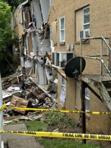 After the flood: Resident of now ruined apartment building talks about Sunday's rains that led to its partial collapse
